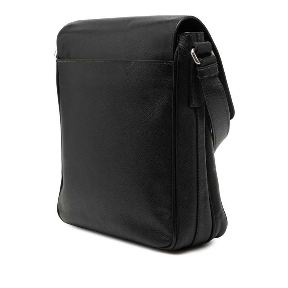 PRADA Black Leather Saffiano Shoulder Bag - Picture 2 of 5